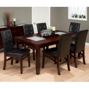 Jofran 863-72 Chadwick 7 Piece Rectangle Extension Dining Room Set in Espresso - All