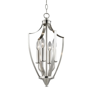 Cornerstone Foyer Collection 4 Light Pendant In Brushed Nickel - All
