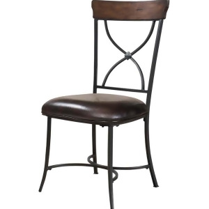Hillsdale Cameron X-Back Dining Chair Set of 2 in Chestnut Brown - All
