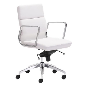Zuo Modern Engineer Low Back Office Chair in White Set of 2 - All