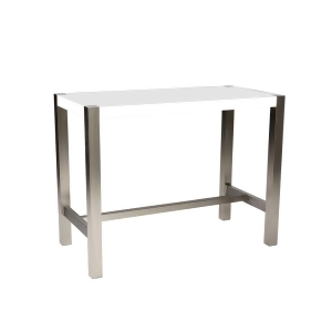 Moes Home Riva Rectangular Counter Height Table in White - All