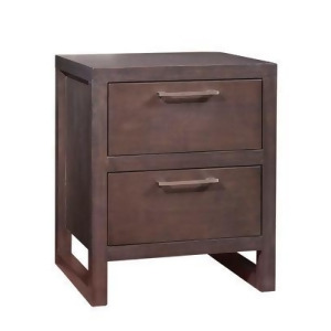 Ligna Tribeca Collection 2 Drawer Nightstand in Graphite - All