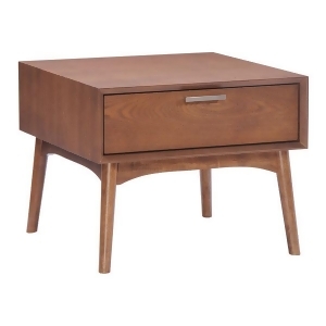 Zuo Modern Design District Side Table in Walnut - All