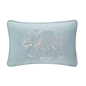 Ink Ivy Zahira Embroidered Oblong Pillow In Blue - All