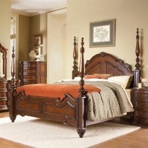 Homelegance Prenzo Poster Bed in Warm Brown - All
