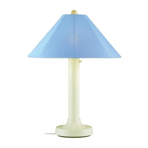 Patio Living Concepts Catalina 34 Inch Table Lamp w/ 3 Inch Bisque Body Sky Bl - All
