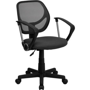 Flash Furniture Mid-Back Gray Mesh Task Chair Computer Chair w/ Arms Wa-3074 - All