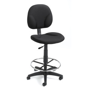 Boss Chairs Boss Black Fabric Drafting Stools w/ Footring - All