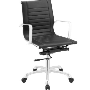 Modway Runway Mid Back Office Chair In Black - All