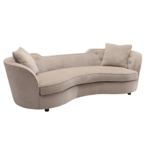 Armen Living Palisade Transitional Sofa in Sand Fabric with Brown Legs - All