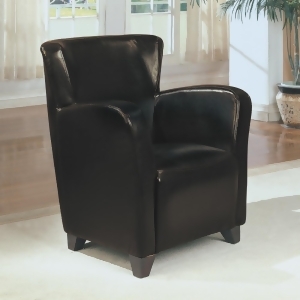 Monarch Specialties I 8075 Dark Brown Leather-Look Club Chair - All