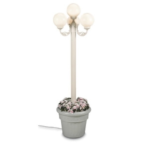 Patio Living Concepts European 00391 80 Inch Four White Globe Lantern Planter - All