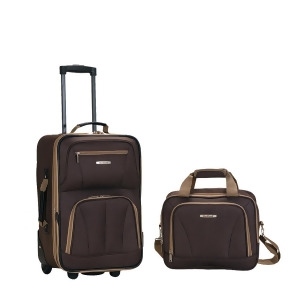 Rockland Brown 2 Piece Luggage Set - All