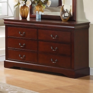 Standard Furniture Lewiston 6 Drawer Dresser in Deep Brown - All