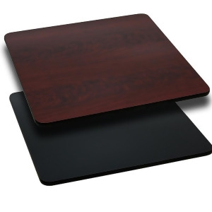 Flash Furniture 42 Square Table Top With Black Or Mahogany Reversible Laminate - All