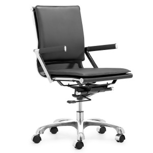 Zuo Lider Plus Office Chair in Black Set of 2 - All