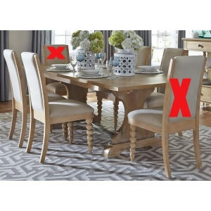 Liberty Furniture Harbor View Opt 5 Piece Trestle Table Set in Sand Finish - All