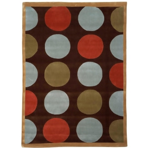 Linon Trio Rug In Brown And Pale Blue 1.10 x 2.10 - All