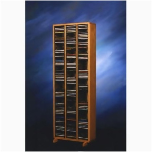 Wood Shed Solid Oak Tower for CD's Individual Locking Slots - All