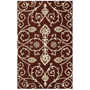 Noble House Amber Collection Rug in Burgundy / Gold - All