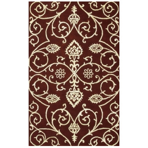 Noble House Amber Collection Rug in Burgundy / Gold - All