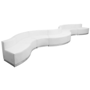 Flash Furniture Zb-803-430-set-wh-gg Hercules Alon Series White Leather Receptio - All