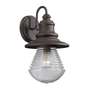 Elk Lighting Westport Collection 1 Light Outdoor Sconce In Weathered Charcoal - All
