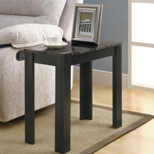 Monarch Specialties 3112 Rectangular Accent Side Table in Black Grey - All