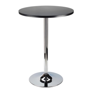 Winsome Wood Spectrum 24 Inch Round Pub Table in Black Chrome - All