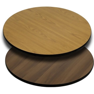 Flash Furniture 42 Round Table Top With Natural Or Walnut Reversible Laminate T - All