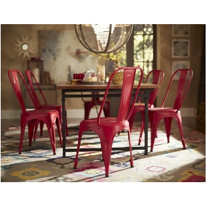 Homelegance Amara Metal Side Chair in Red Set of 4 - All