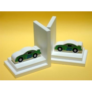 One World Green Stock Car Bookends - All