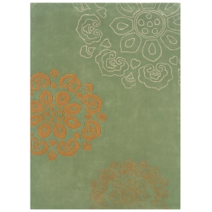 Linon Trio Rug In Pale Green And Gold 1.10 x 2.10 - All