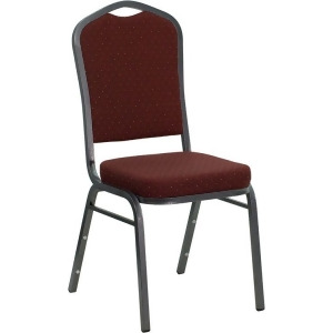 Flash Furniture Hercules Series Crown Back Stacking Banquet Chair w/ Burgundy Pa - All