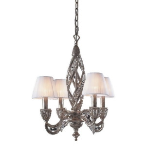 Elk Lighting 6235/4 4 Light Chandelier in Sunset Silver Crystal Accents - All