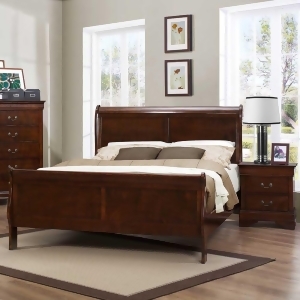 Homelegance Mayville 2 Piece Sleigh Bedroom Set in Brown Cherry - All