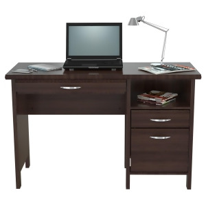 Inval America Soft Form Computer Desk In Espresso-Wenge - All