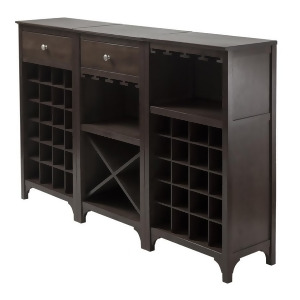 Winsome Wood Ancona 3-Pc Modular Wine Cabinet Set - All
