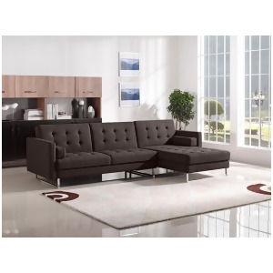 Diamond Sofa Opus Convertible Tufted Rf Chaise Sectional In Chocolate - All