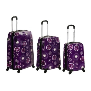 Rockland Purple Pearl 3 Piece Luggage Set - All