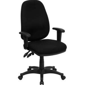 Flash Furniture High Back Black Fabric Ergonomic Computer Chair w/ Height Adjust - All