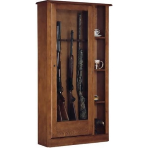 American Furniture Classics 10 Gun/Curio Cabinet Combination In Medium Brown - All