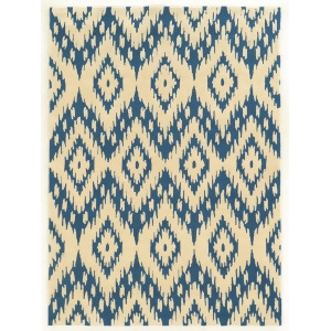 Linon Trio Rug In Blue And Ivory 1.10 x 2.10 - All