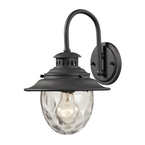 Elk Lighting 45040/1 Searsport 1 Light Outdoor Sconce in Weathered Charcoal - All