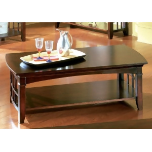 Standard Furniture Glasgow 52 Inch Cocktail Table in Chocolate Cherry - All