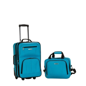 Rockland Turquoise 2 Piece Luggage Set - All