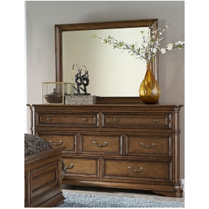Liberty Furniture Amelia 7 Drawer Dresser Mirror in Antique Toffee - All