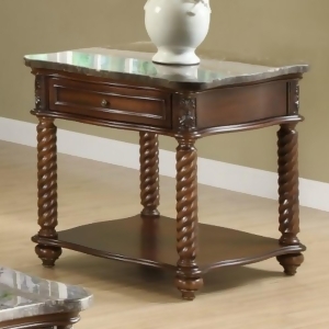 Homelegance Lockwood Square End Table w/ Marble Top - All