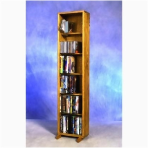 Wood Shed Solid Oak 6 Row Dowel Dvd Cabinet Tower - All