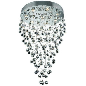 Lighting By Pecaso Bernadette Collection Hanging Fixture D24in H36in Lt 9 Chrome - All